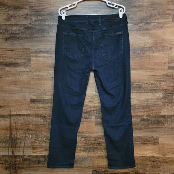 Eddie Bauer Jeans Size 14 Slightly Curvy Hi Rise Slim Straight Tummy Control - Picture 2 of 11